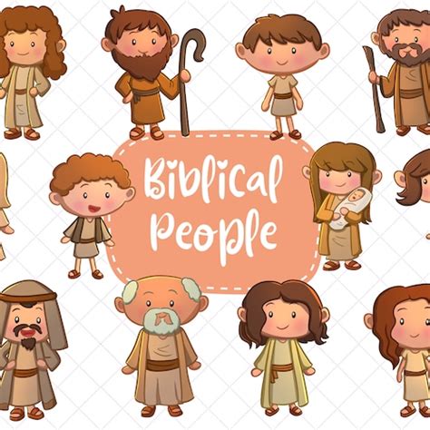 Biblical People Clip Art Bible Story Clipart Biblical Etsy