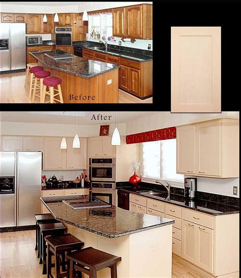 Reface Cabinets Before And After Reno NV Refaced Kitchen Cabinet