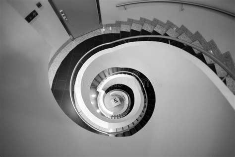 Black And White Abstract Spiral Staircase Stock Photo Image Of Curve