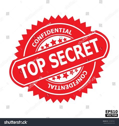 Rubber Stamp Text Top Secret Confidential Stock Vector Royalty Free