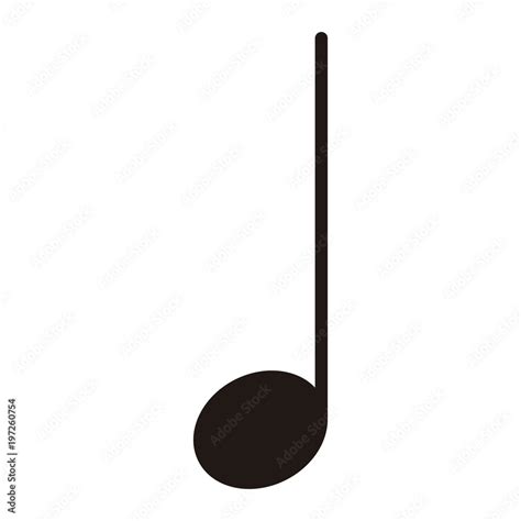 Isolated Quarter Note Musical Note Stock Vector Adobe Stock