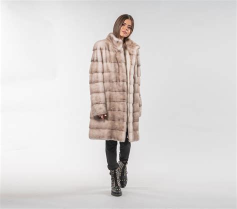 Ice Mink Fur Coat Real Fur Haute Acorn