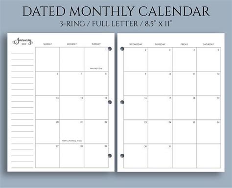 Free Printable Planner Pages For 3 Ring Binder Printable Templates