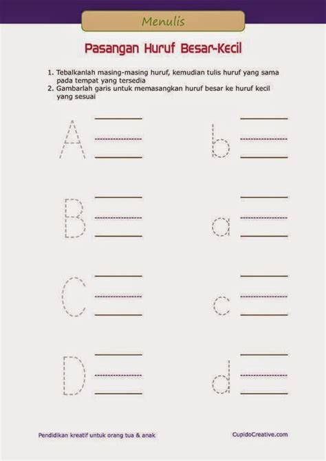 Belajar Anak – Huruf Besar & Kecil (A-D) – cupidocreativeblog