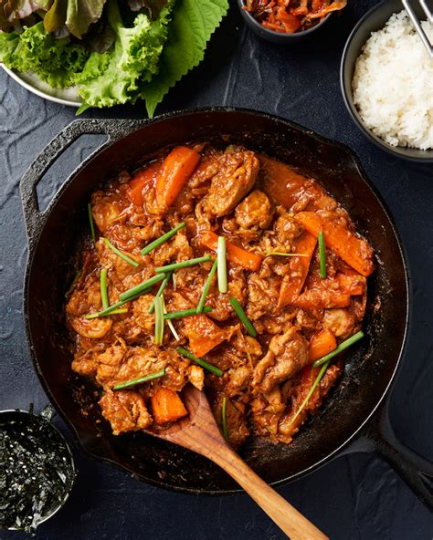 Korean Dakgalbi Spicy Stir Fried Chicken Marions Kitchen