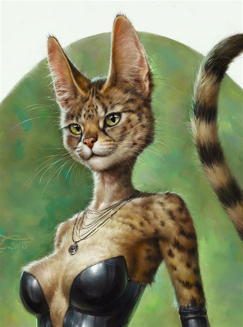 Sexycat Closeup Cat Art Furry Art Fantasy Creatures