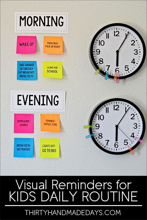On today's video i will be sharing how i build my productive daily routine and how i deal with time management.we will cover how i plan my days, weeks and mo. Visual Reminders for Kids Daily Routines - Thirty Handmade ...