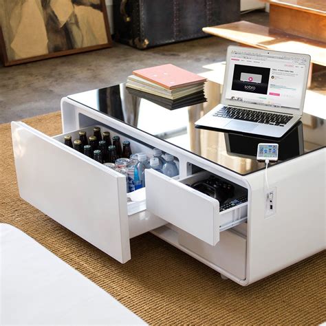The sobro coffee table might be the greatest living room innovation since the remote control. Coffee Table with Refrigerator | Cool coffee tables ...