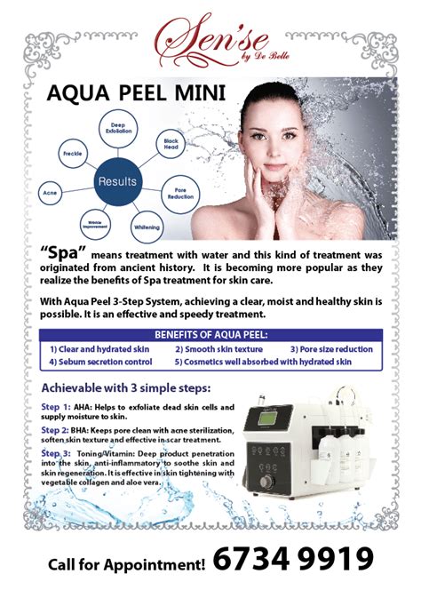Aqua Peel Infusion Facial Sensedebelle Slimming Facial And Hair Removal