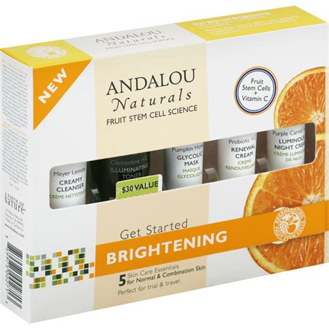 Andalou Naturals Get Started Brightening 5 Piece Kit Shop Superlo