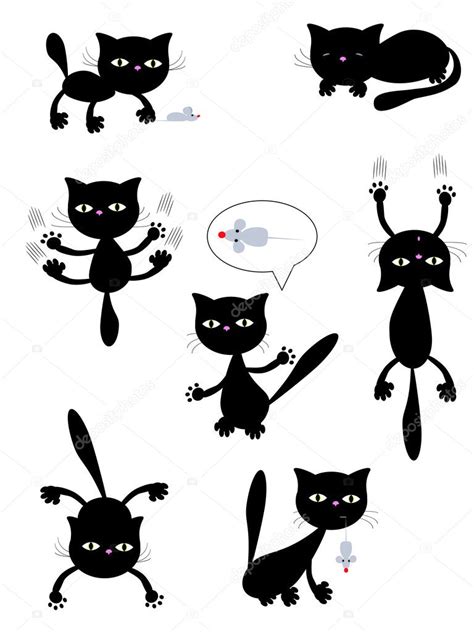 Vector Black Cats Stock Vector By ©olaj775 6255847