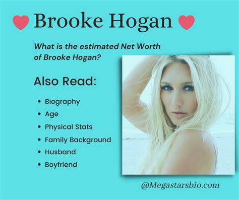 Brooke Hogan Net Worth Bio Wiki Age Husband Instagram