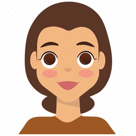 Avatar Emoji Face Female Girl Lady Woman Icon