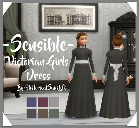 Sensible Victorian Girls Dress By Anni K At Historical Sims Life Sims