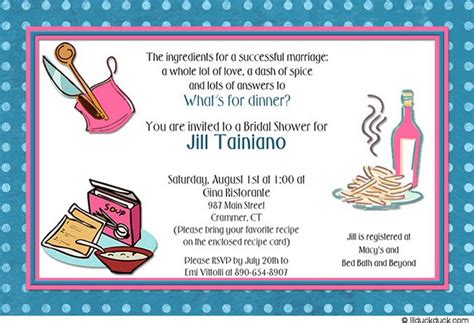 Before you start putting together your personal. sample kitchen party invitation card - de búsqueda | Party ...