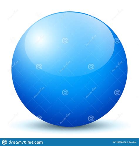 Sphere Simple Blue Shiny 3d Sphere With Bright Reflection Vector