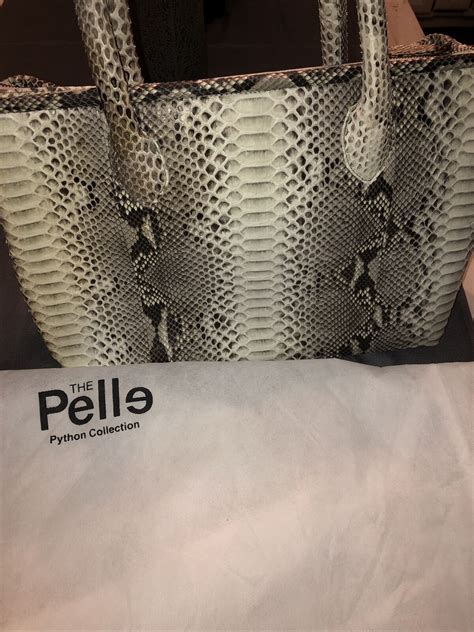 The Pelle Python Skin Collection Gray Color Python Leather Tote Bag Ebay