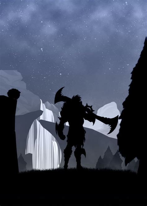 League Of Legends Silhouette Characters Draven Displate