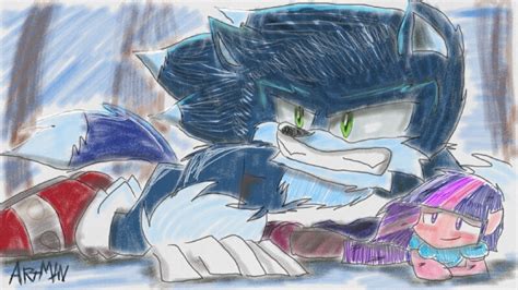 Sonic Werehog And Eg Twilight Sparkle By Officialartman On Deviantart
