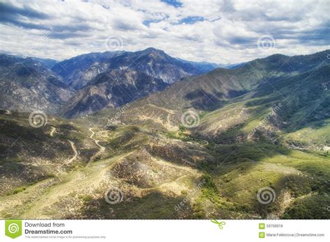 Aerial View Of Kings Canyon National Park Area Usa Stock Image Image