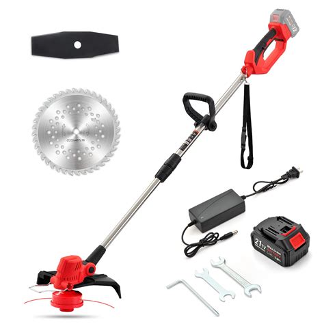 Electric Cordless Weed Wacker 24V 2Ah Battery Powered Weed Eater With