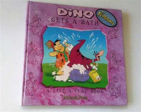 Vintage 1994 Flintstones Dino Gets A Bath Lift A Flap Book First