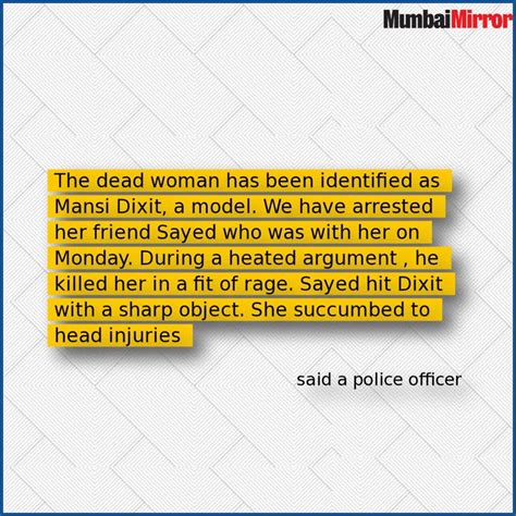 Mansi Dixit Model Mumbai Model Murder 20 Year Old Arrested For