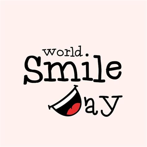Premium Vector World Smile Day Congratulations On The Holiday