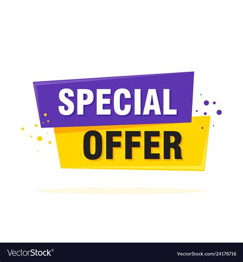 Special Offer Sale Tag Discount Symbol Retail Vector Image