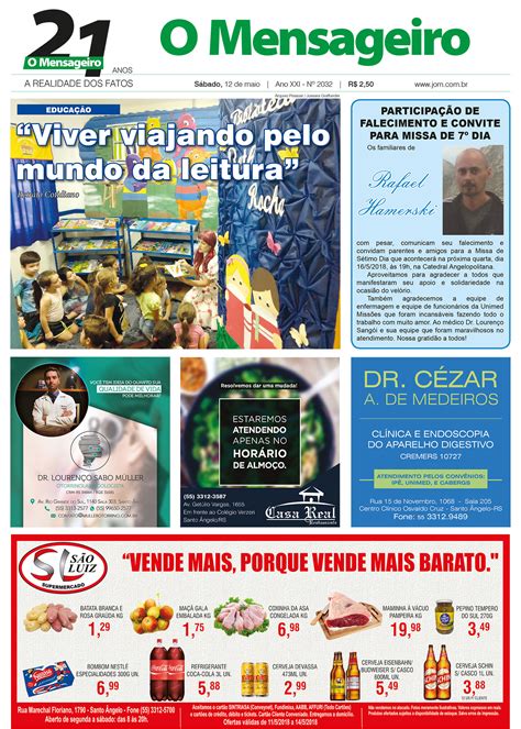 Jornal O Mensageiro - Jornal e Revista O Mensageiro