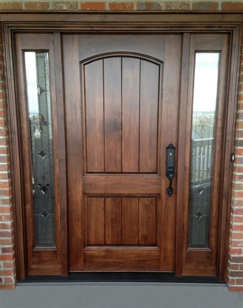 Leaded Glass Sidelights Add A Distinctive Flair To This Select Alder