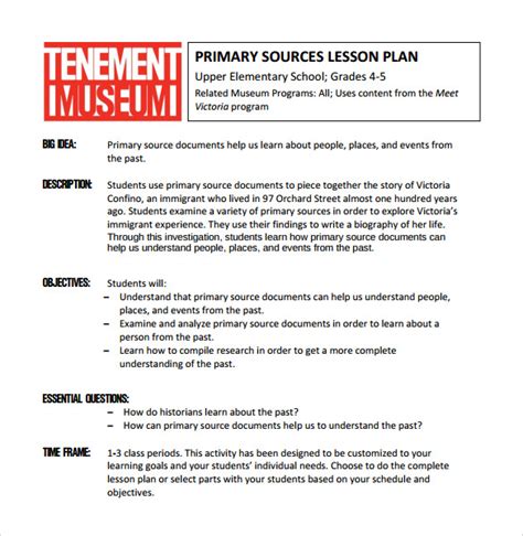 Free 9 Sample Elementary Lesson Plan Templates In Pdf