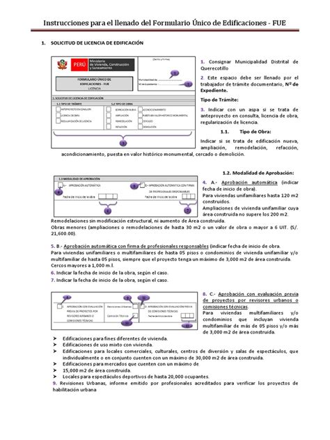 Instrucciones Para Del Llenado De Formulario U00c3u0161nico De