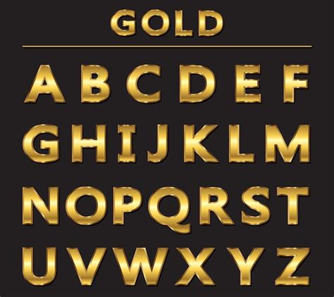 Premium Vector Luxury Black And Gold Letters