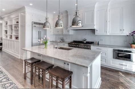 Since 2006, panda kitchen & bath of richmond va has been providing richmond area neighborhoods with the finest granite countertops, kitchen cabinets, and stainless steel and porcelain sinks in the region. Super White Granite Countertops - Transitional - Kitchen