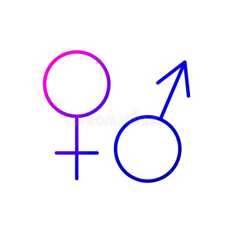 Symbols Of Venus And Mars Outline Icon Male And Female Items Purple