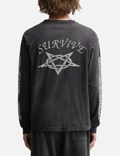 Saint Michael Survive Long Sleeve T Shirt Hbx Globally Curated