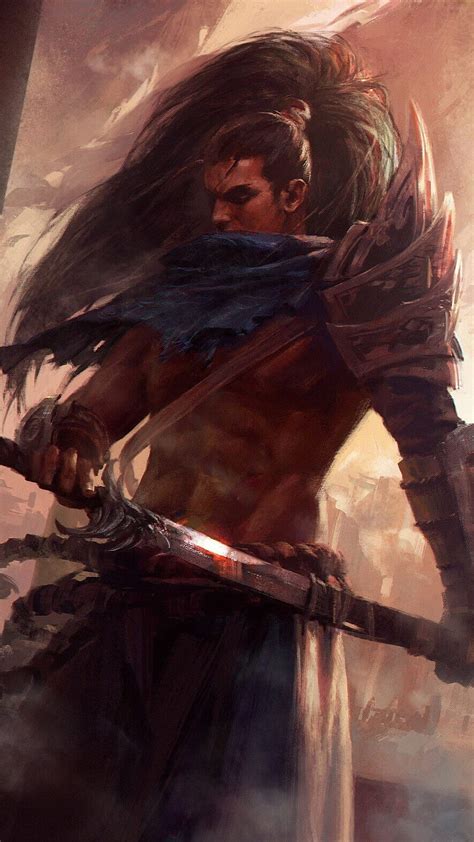 Yasuo Hasaki Ionia League Of Legends Lol Sword Hd Phone Wallpaper