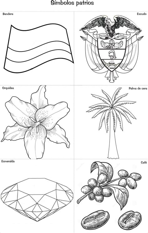 Simbolos Patrios Dibujos Para Colorear Kulturaupice