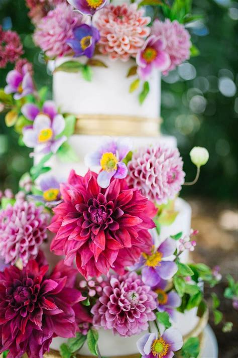 colorful sugar flower wedding cake cake by alex cakesdecor