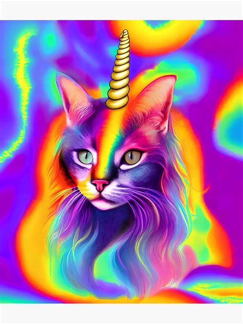 Unicorn Kitty Sticker For Sale By Hellfreezer Redbubble