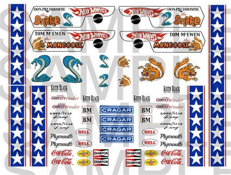 Snake And Mongoose Decals Water Slide 164 Scale Decal Sheet 164 26