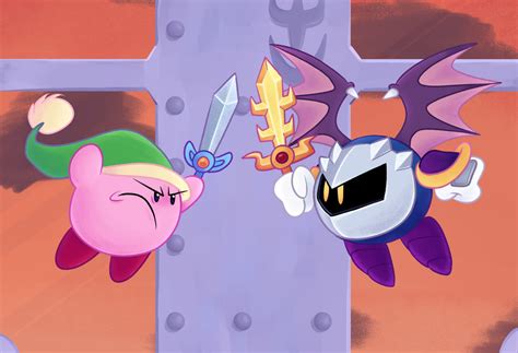 Kirby Vs Meta Knight By Lumspark On Deviantart