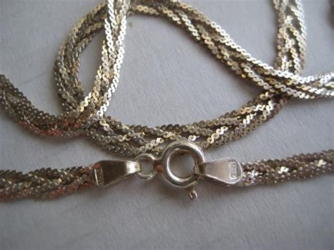 Vintage Sterling Necklace 925 Silver Braided By Starpower99