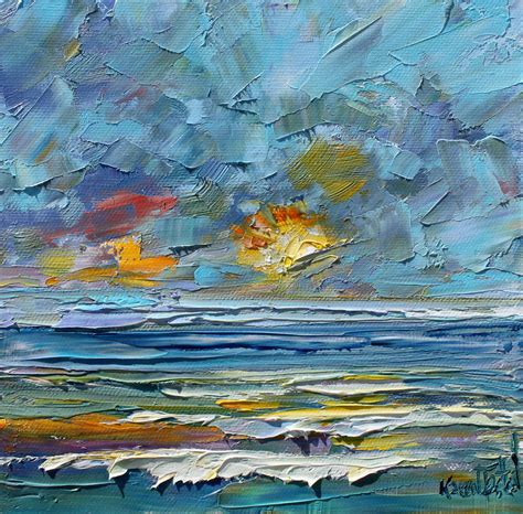 Sunrise Art Sunrise Painting Ocean Canvas Original Oil Etsy Sunrise