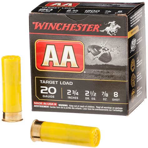 Winchester Aa 20 Gauge 8 Shotshells 25 Rounds Academy
