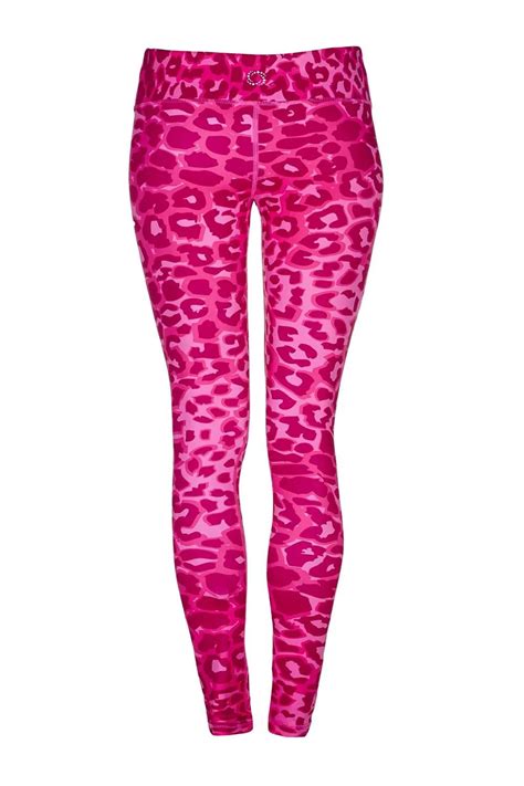 Perfectly Pink Higher Waisted Leopard Print Leggings Yoga Leggs