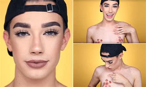 James Charles Uses His Nipples To Find A Nude Lipstick Daily Mail Online