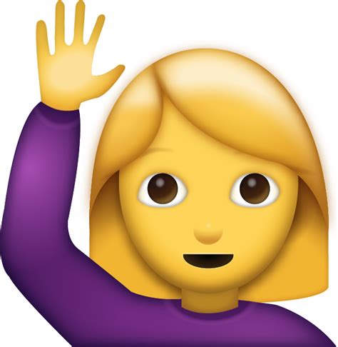 Download Woman Saying Hi Iphone Emoji Icon In  And Ai Emoji Island