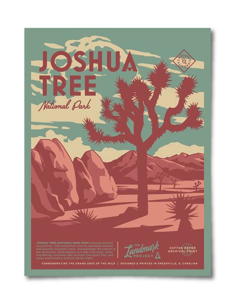 Joshua Tree National Park Poster The Landmark Project